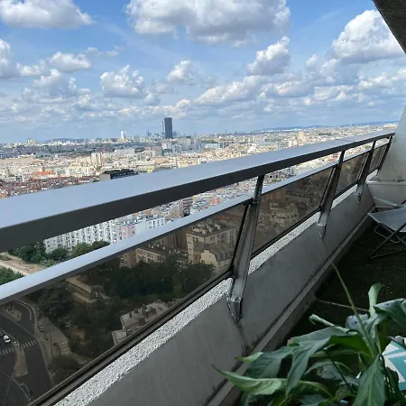 Apartman Above Eiffel Tower View Balcony Párizs